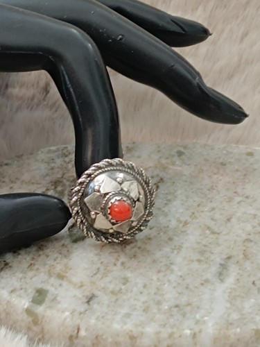 Bague argent massif corail - massif,