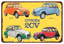 Plaque Murale Métal "CITROEN 2CV" Art Déco Vintage