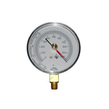 Vacuomètre, vuotomètre, jauge à vide diamètre 80 mm 0/1000 mbar - attaque ra