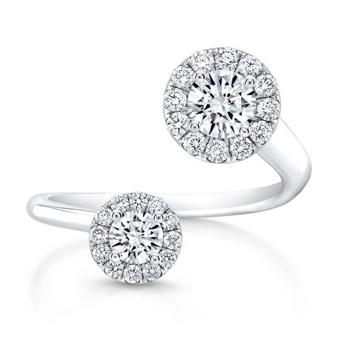 Bague diamant bypass or - en,