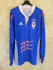 Maillot rugby STADE FRANÇAIS PARIS 2001 bleu ADIDAS vintage shirt XL