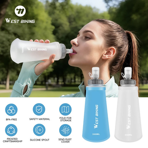 Gourde pliable silicone sans