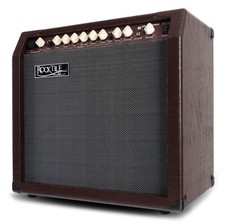 Rocktile Ampli Guitare Acoustique Vintage Combo 3-Band EQ 2 Canaux 30W Marron