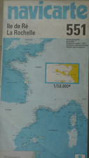 Carte marine 551 (ile de Ré La Rochelle ) très bon état