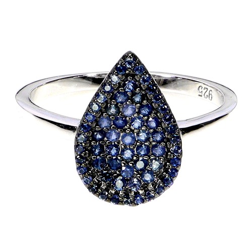 925 bague argent saphir - en,