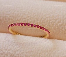 14K Or Pierre Précieuse Rubis