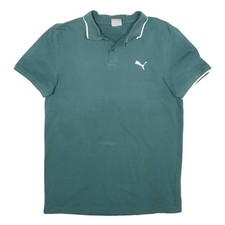 PUMA Polo Homme Vert Manches