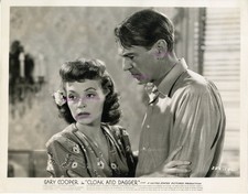 *Gary Cooper Lilli Palmer Cape et poignard Fritz Lang Photo US argentique vintag