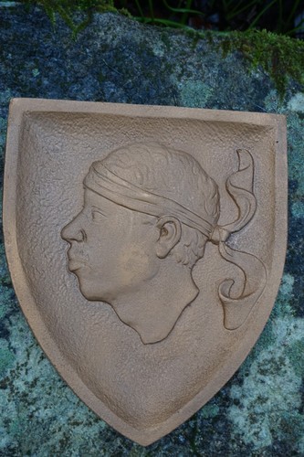 Hf1413 bronze blason mural - bronze,
