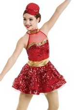 NEW FIGURE ICE SKATING BATON TWIRLING HOLIDAY COSTUME CHRISTMAS DANCE WINTER