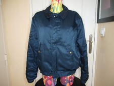 RARE BOMBER VINTAGE POLICE AVIREX BLEU SATIN ,  TAILLE 46 ( L/XL)