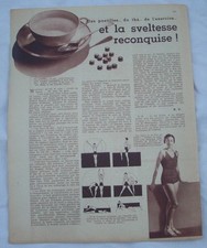 Article,Maigrir,Sveltesse,Thé Stelka,Régime,1936,clipping