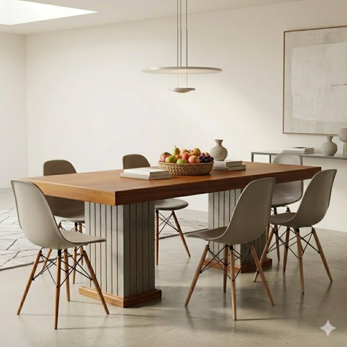 Table vintage plaquée acajou - vintage,