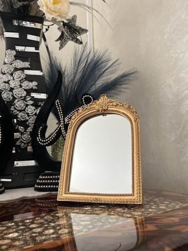 Miroir table doré 25x17cm - miroir, de