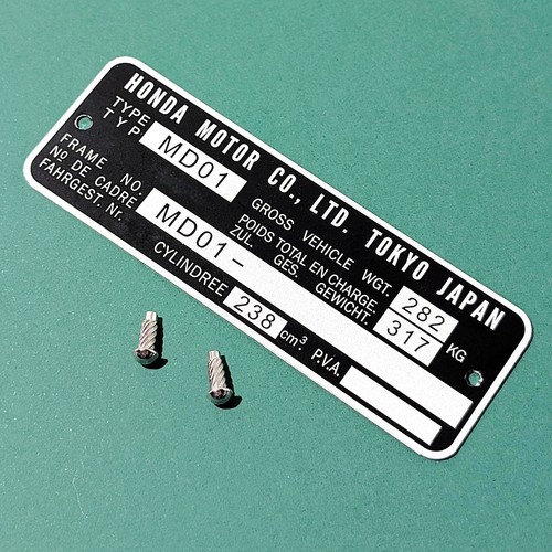Plaque constructeur honda - plaque,