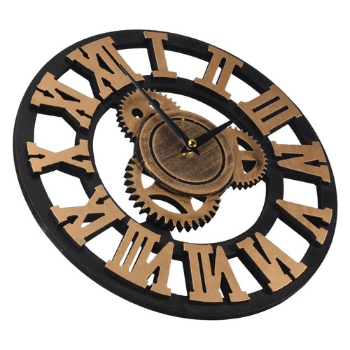 Bois horloge murale vintage - en,