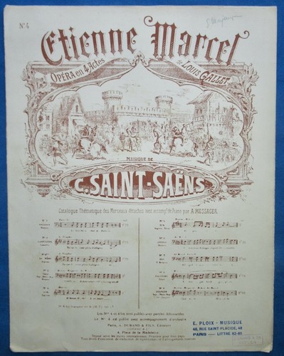 Opéra saint saens partition - saint-saens,