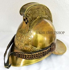Ancien casque de pompier haute qualité matériau laiton massif cadeau marine d...