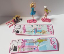 KINDER série BARBIE sport   2 bpz , manque un socle