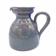 Pichet en grès du Berry pyrité émaillé au sel signé Guy Baudat Design XXème