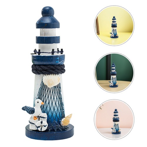 Statue phare en bois - statue,