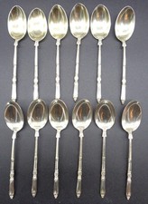 Ercuis 12 cuillère à thé/café/dessert manche à la russe signé