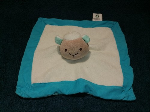 Doudou plat mouton bleu - mouton, et