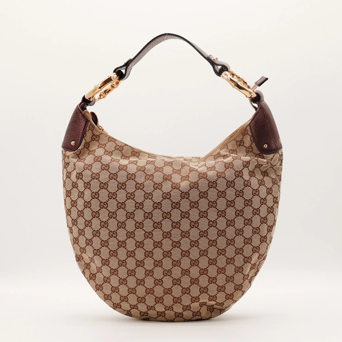 Sac gucci hobo bambou toile - gucci,