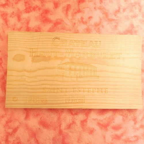 Plaque bois caisse - bois, vin