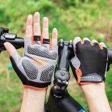 Gants de vélo hommes et femmes Demi-doigt mitaines respirantes antidérapantes