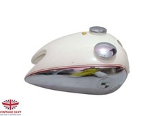 Convient pour Puch 250 Tf 1952 250Cc peint chrome et crème réservoir essence ...