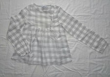 Blouse grise et blanche pour filles, Okaïdi, 10 ans (140 cm)