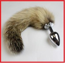 PLUG ANAL METAL  Queue de Renard rosebud  sextoy haute qualité xxx hétéro gay