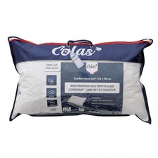 Oreiller moelleux microgel - 45x70 cm - Made in France - Blanc