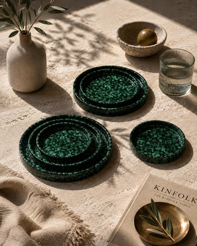 Assiettes ronde terre - 9,