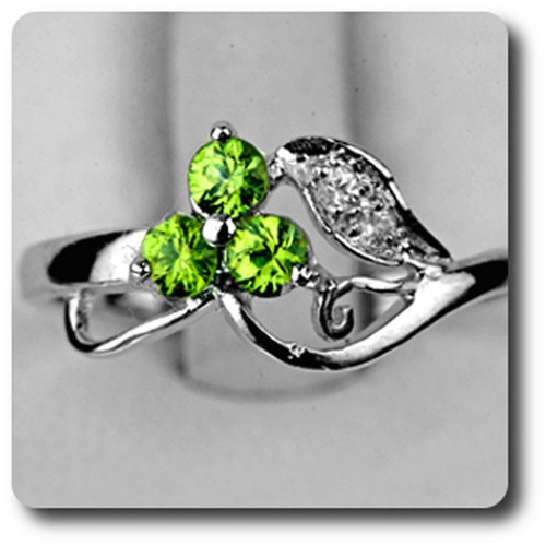 Bague grenat demantoide - demantoide, &