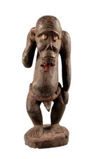 Statuette Rituelle Singe Bulu Art Tribal Africain   # 17536