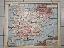 Affiche scolaire Espagne et Portugal chez Vidal Lablache 