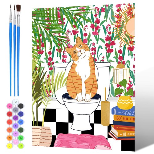 Peinture par numero chat - peinture,