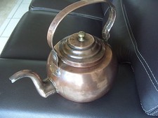 ANCIENNE THÉIÈRE EN CUIVRE BOUILLOIRE CAFETIÈRE OBJET ANCIEN VINTAGE DESIGN