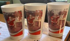 Vintage Noël Santa Coca-Cola Plastique Tasses Beaucoup De 3 Canada Santa's