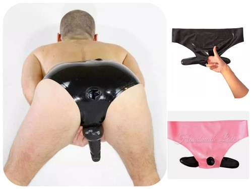 Mens latex shorts rubber with - shorts,