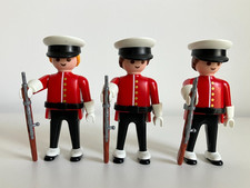 PLAYMOBIL  -  Soldats américains - Marines en tenue d'apparat x 3 -