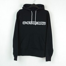 G-STAR RAW Rodis Logo HDD SW L/S Homme M Hoodie Sweatshirt Noir Pullover S