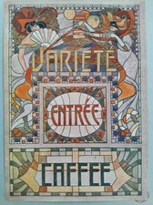 ART NOUVEAU VITRAIL GRAVURE