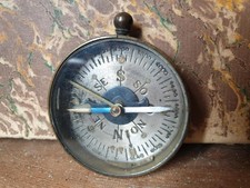 Ancienne Boussole de poche en laiton Militaria WW1