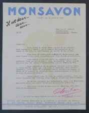 1941 MONSAVON CLICHY Invoice