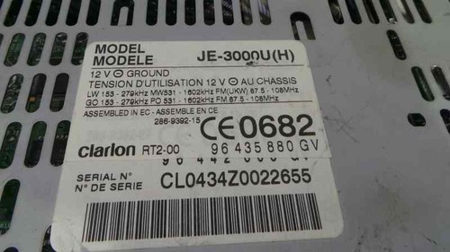 96435880gv autoradio peugeot - autoradio,