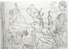 PABLO PICASSO  -  GRAVURE 1956-  PARFAIT ETAT