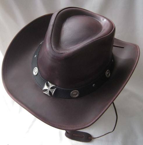 Chapeau western cuir - western,